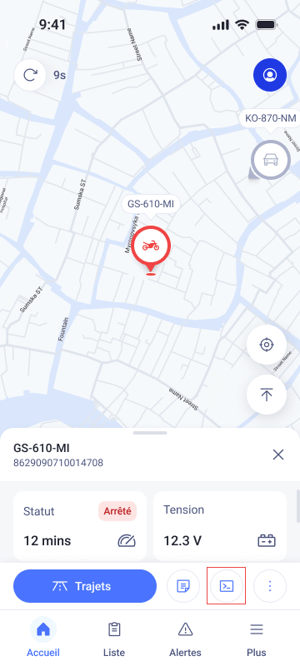 Home page - moto Tracker-command focus