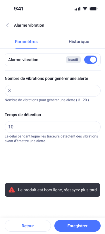 Command - hors ligne