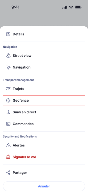 List geofence focused