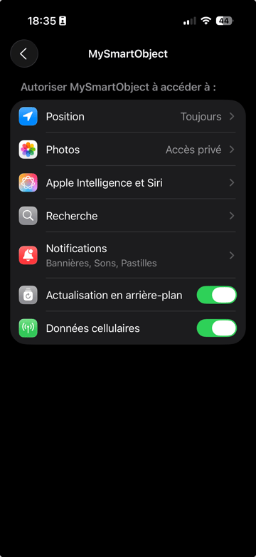 IOS alerts settings
